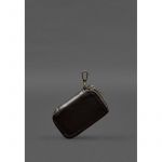 Кожаный чехол для автомобильного ключа темно-коричневый краст, фото 1