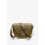 Женская кожаная сумка Kira оливковая, фото 1