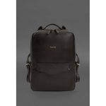 Кожаный городской рюкзак на молнии Cooper maxi темно-коричневый, фото 1