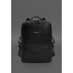 Кожаный городской рюкзак на молнии Cooper maxi черный, фото 1