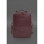 Кожаный городской рюкзак на молнии Cooper maxi бордовый, фото 1