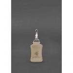 Кожаный брелок Premium Светло-бежевый, фото 1