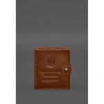 Кожаная обложка-портмоне для военного билета офицера запаса (широкий документ) Светло-коричневый, фото 1