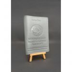 Кожаная обложка на ветеринарный паспорт серая, фото 1