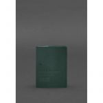 Кожаная обложка для удостоверения офицера 9.2 зеленая Crazy Horse, фото 1