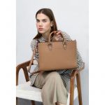 Женская кожаная сумка Fancy A4 карамель краст, фото 1