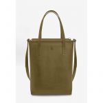 Кожаный шоппер Nancy оливковый, фото 1