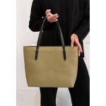 Кожаный шоппер Walker Mini оливковый краст, фото 1