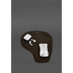 Коврик для мышки &amp;quot;Грушка&amp;quot; из натуральной кожи темно-коричневый Crazy Horse, фото 1