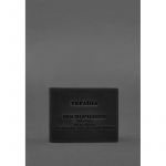 Кожаная обложка для удостоверения инвалида в результате российско-украинской войны черный Crazy Horse, фото 1