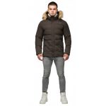 Молодежная мужская зимняя куртка цвета кофе модель 25780, фото 1