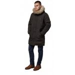 Зимняя коричневая парка мужская модель 91127, фото 1