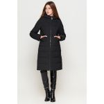 Черный молодежный пуховик женский на зиму модель 25245, фото 1