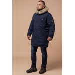 Синяя мужская парка зимняя с трикотажными манжетами модель 91660, фото 1