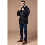 Черная зимняя мужская парка прямого фасона модель 34568, фото 1