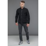 Легкий молодежный мужской бомбер осенне-весенний черный модель 32488, фото 1