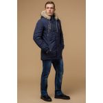 Синяя зимняя короткая парка для мужчин модель 14015, фото 1