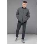 Молодежный серый мужской бомбер осенне-весенний модель 43755, фото 1