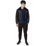 Легкий молодежный осенне-весенний бомбер черный мужской модель 52121, фото 1