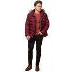 Бордовая зимняя куртка с меховой опушкой мужская модель 16115, фото 1
