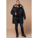 Парка мужская черно-синяя зимняя модель 91660, фото 1
