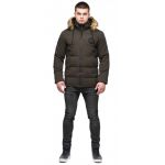 Куртка молодежная зимняя мужская цвета кофе модель 25550, фото 1