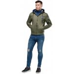 Бомбер двусторонний мужской молодежный осенне-весенний цвета хаки модель 32898, фото 1