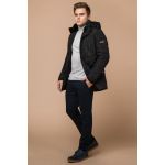 Черная мужская куртка с качественной фурнитурой зимняя модель 44842, фото 1