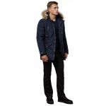 Синяя качественная мужская зимняя парка модель 27830, фото 1