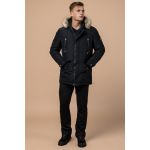 Черная зимняя мужская парка с долговечной фурнитурой модель 27830, фото 1