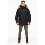 Черная парка мужская молодежная зимняя модель 25770, фото 1