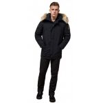 Парка черная зимняя для мужчин модель 3986, фото 1