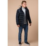 Мужская зимняя куртка темно-синяя модель 20128, фото 1