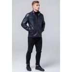 Темно-синяя мужская молодежная осенне-весенняя куртка модель 2612, фото 1