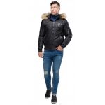 Бомбер молодежный осенне-весенний черный мужской модель 50145, фото 1