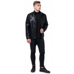 Короткая мужская осенне-весенняя куртка молодежная черная модель 2612, фото 1