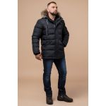 Мужская зимняя теплая куртка графитового цвета модель 21226, фото 1