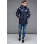 Парка осенне-весенняя синяя молодежная мужская модель 31292, фото 1