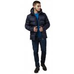 Зимняя куртка темно-синяя для мужчин модель 26055, фото 1