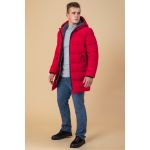Мужская красная зимняя куртка прямого кроя модель 29077, фото 1