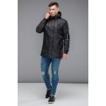 Черная парка осенне-весенняя молодежная мужская модель 20595, фото 1