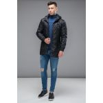 Черная парка молодежная осенне-весенняя мужская модель 45532, фото 1