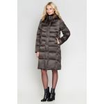 Длинный женский воздуховик зимний цвет капучино модель 29775, фото 1