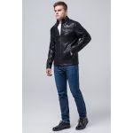 Черная куртка мужская осенне-весенняя молодежная модель 3645, фото 1