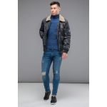 Темно-серый молодежный бомбер мужской осенне-весенний модель 38666, фото 1