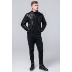 Осенне-весенняя молодежная куртка черная для мужчин модель 4327, фото 1