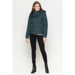 Осенне-весенний женский молодежный пуховик зеленого цвета модель 25115, фото 1