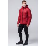 Красная куртка мужская молодежная осенне-весенняя с капюшоном модель 3357, фото 1