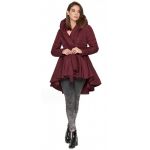 Молодежный пуховик осенне-весенний женский цвет бордовый модель 25755, фото 1