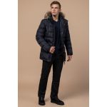 Куртка с карманами мужская темно-синяя зимняя модель 15335, фото 1